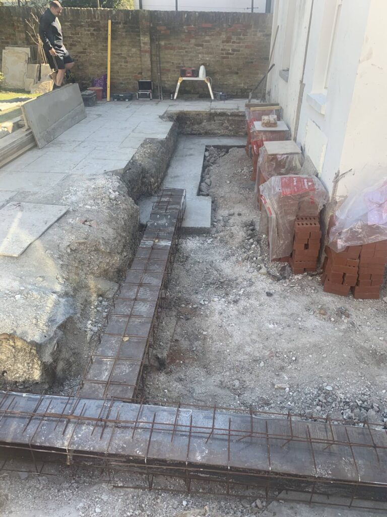 Extension Footing Foundation Steelwork